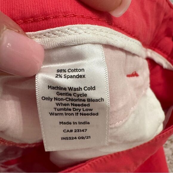 Talbots petite “the perfect Chino” 98% cotton 2% spandex, Vibrant Red Pants- 2P - Picture 9 of 13
